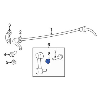 Lincoln OE - Rear Suspension Stabilizer Bar Bracket Nut