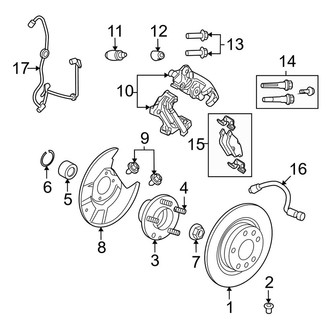 Lincoln OE - Rear Suspension - Brake Components (Base AWD)