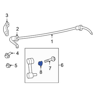 Lincoln OE - Front Suspension Stabilizer Bar Link Nut