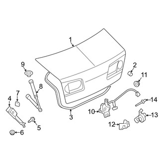 Lincoln OE - Trunk Lid - Lid & Components (Base)