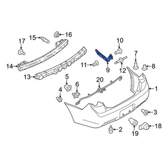 Lincoln OE - Rear Right Bumper Cover Support Rail