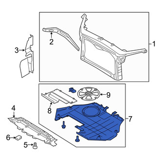 Lincoln OE - Front Radiator Support Splash Shield