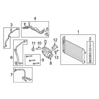 Lincoln OE - Air Conditioner & Heater - Condenser, Compressor & Lines (2.5L)