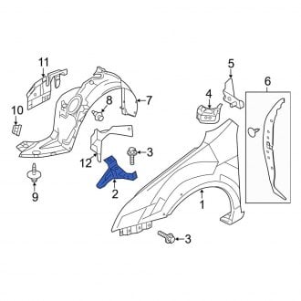 Lincoln MKZ Fender Support Braces & Hardware — CARiD.com