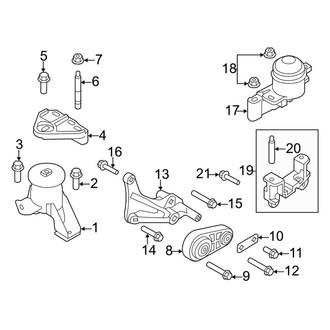 Lincoln OE - Engine / Transaxle - Engine & Transmission Mounting (2.5L)