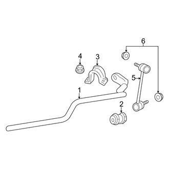 Lincoln OE - Front Suspension - Stabilizer Bar & Components