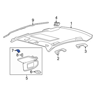 Lincoln OE - Sun Visor Holder