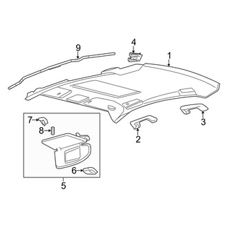 Lincoln OE - Roof - Interior Trim (2.5L)