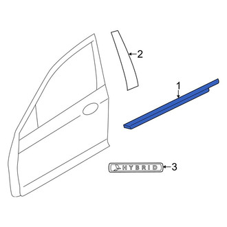 Lincoln OE - Front Left Outer Door Window Belt Weatherstrip
