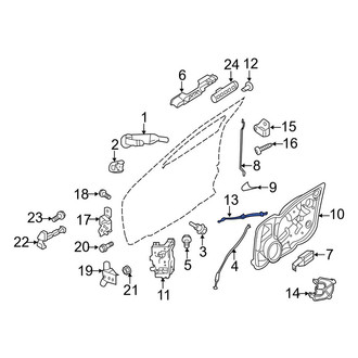 Lincoln OE - Front Door Latch Cable