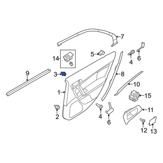 Lincoln OE - Front Door Interior Trim Panel Retainer