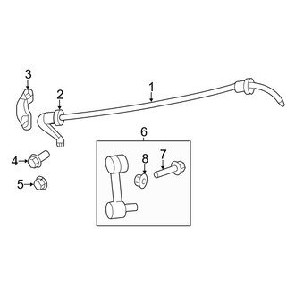 Lincoln OE - Rear Suspension - Stabilizer Bar & Components