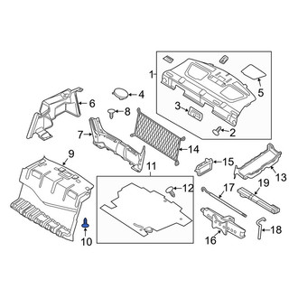 Lincoln OE - Lower Package Tray Trim Clip