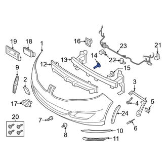 Lincoln OE - Front Bumper Impact Bar Bolt