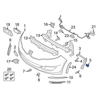 Lincoln OE - Bumper Cover Support Rail Nut