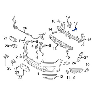 Lincoln OE - Front Bumper Impact Bar Bolt