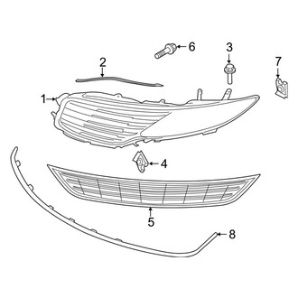 Lincoln OE - Front Bumper & Grille - Grille & Components
