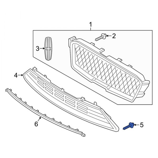 Lincoln OE W704874S439 - Grille Reinforcement Screw