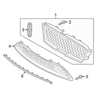 Lincoln OE - Front Bumper & Grille - Grille & Components