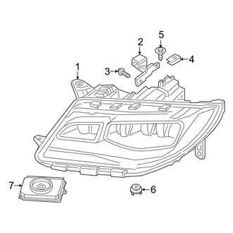 Lincoln OE - Front Lamps - Headlamp Components (Level 4, Adapative)