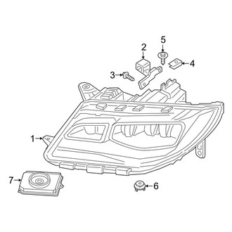 Lincoln OE - Front Lamps - Headlamp Components (Level 7)