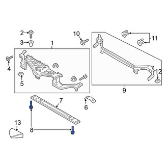 Lincoln OE - Lower Radiator Support Tie Bar Bolt