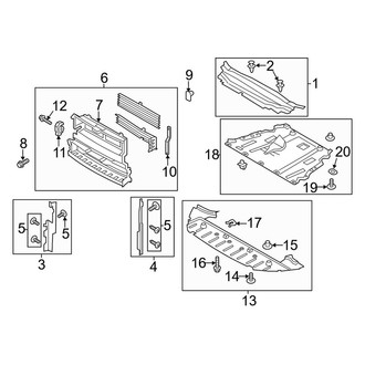 Lincoln OE - Radiator Support - Splash Shields