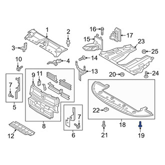 Lincoln OE - Floor Pan Splash Shield Screw