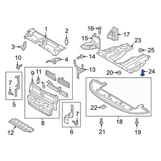 Lincoln OE - Floor Pan Splash Shield Screw
