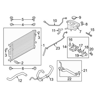 Lincoln OE - Cooling - Radiator & Components (3.7L)