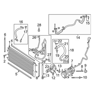 Lincoln OE - Air Conditioner & Heater - Condenser, Compressor & Lines