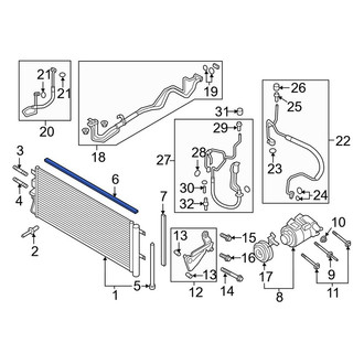 Lincoln OE - Upper A/C Condenser Seal
