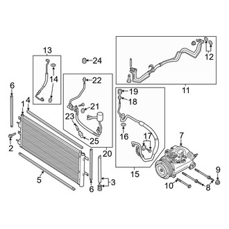 Lincoln OE - Air Conditioner & Heater - Condenser, Compressor & Lines (3.7L)