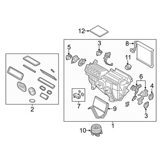 Lincoln OE - Air Conditioner & Heater - Evaporator Components