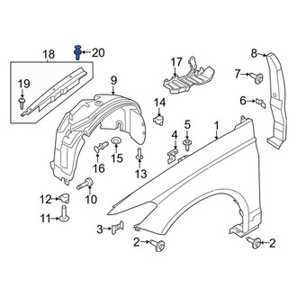 Lincoln OE - Fender Filler Panel Clip
