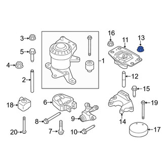 Lincoln OE - Upper Automatic Transmission Mount Nut