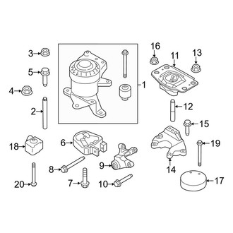 Lincoln OE - Engine / Transaxle - Engine & Transmission Mounting (2.0L Gas)