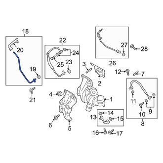 Lincoln OE - Turbocharger Coolant Line