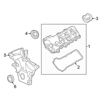 Lincoln OE - Engine / Transaxle - Valve & Timing Covers (3.7L)