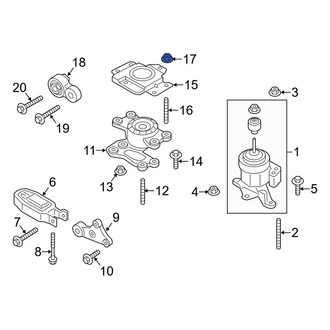 Lincoln OE - Front Lower Engine Mount Nut