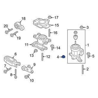 Lincoln OE - Front Lower Engine Mount Nut
