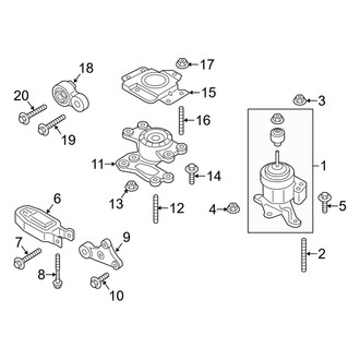 Lincoln OE - Engine / Transaxle - Engine & Transmission Mounting (3.7L)