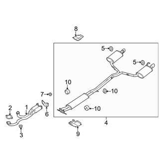 Lincoln OE - Exhaust System - Exhaust Components (3.7L)