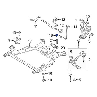Lincoln OE - Rear Suspension Stabilizer Bar Link Nut