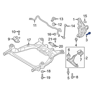 Lincoln OE - Front Lower Suspension Control Arm Bolt