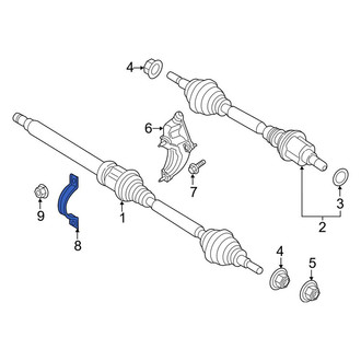 Lincoln OE - CV Axle Shaft Carrier Bearing Clamp