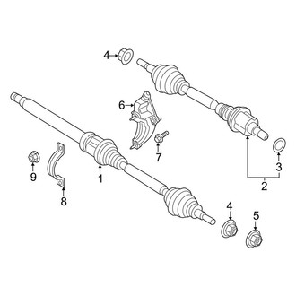Lincoln OE - Front Suspension - Drive Axles (FULL HYBRID EV-GAS (FHEV))