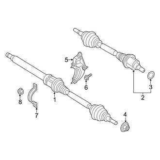 Lincoln OE - Front Suspension - Drive Axles (3.7L)