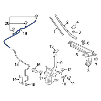 Lincoln OE - Front Windshield Washer Hose
