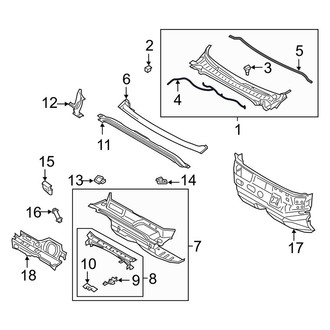 Lincoln OE - Front Windshield Washer Hose